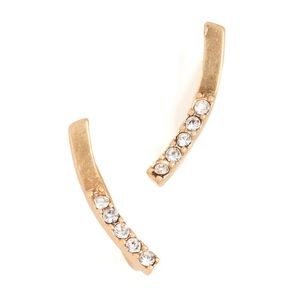 Madewell Gold and Pavé Ear Climbers